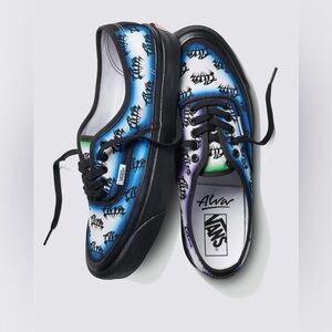 NWOB RARE TONY ALVA SKATES x VANS - AUTHENTIC 44 DX ALVA PURPLE N BLUE AIRBRUSH